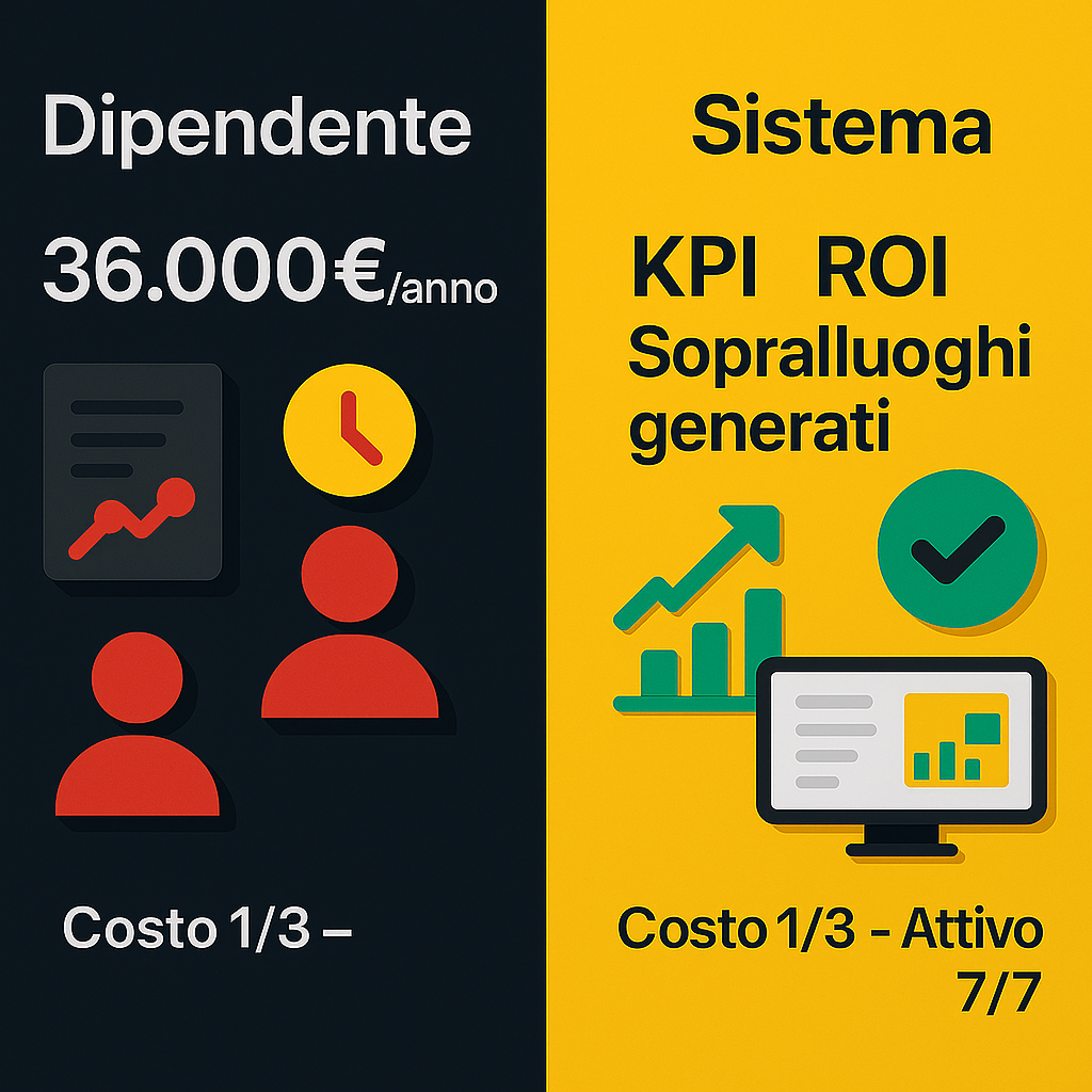 Illustrazione 3D — Valore vs Costo